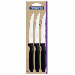 Jogo de Facas Para Churrasco Ipanema Preto Com 3 Unidades (23360/305) - Tramontina