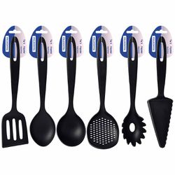Jogo de Utensílios Ability em Nylon Preto Com 6 Peças (25199/013) - Tramontina