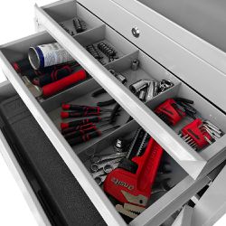 Carrinho Para Ferramentas Cinza Com 3 Gavetas + Jogo de Alicates 3 Peças - Fercar