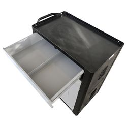 Carrinho Para Ferramentas Preto Com 1 Gaveta + Jogo de Alicates 3 Peças - Fercar