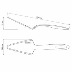 Espátula Para Bolo e Torta em Nylon Preto Ability (25164/100) - Tramontina