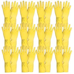 Luva Látex Amarela PPM08 Tamanho 9 Com 12 Unidades (292,0007) - Proteplus