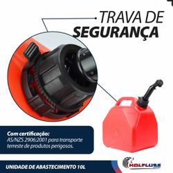 Unidade de Abastecimento Manual Para Combustível 10L Com Luva de Latex - Lupus