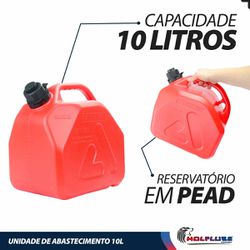 Unidade de Abastecimento Manual Para Combustível 10L Com Luva de Latex - Lupus