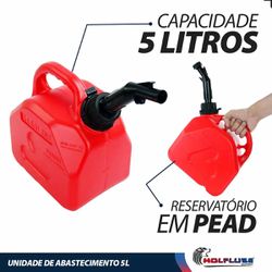 Unidade de Abastecimento Manual Para Combustível 5L Com Luva de Latex - Lupus