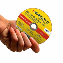 Disco de Corte Inox / Aço 115mm Com 10 Unidades MDC (63030119) - Menegotti