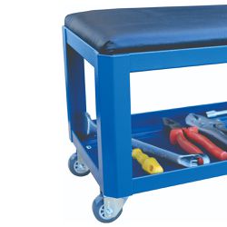 Banco Móvel Para Mecânico Sem Gaveta 40x30x29cm Azul - FERCAR