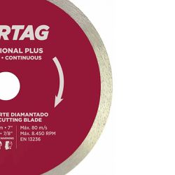 Disco de Corte Diamantado Profissional Plus 180mm 8.450rpm - Cortag