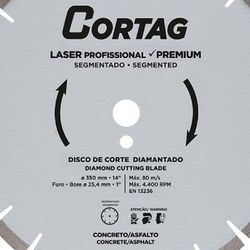 Disco Diamantado Para Concreto/Asfalto 350mm Premium - Cortag