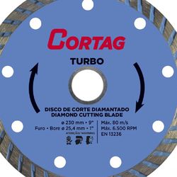 Disco Diamantado Turbo 230mm - Cortag