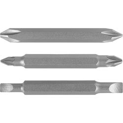 Jogo de pontas duplas Bosch 60mm, 3 peças, PH1, PH2, PZ1, PZ2, S0,6x4,5, S1,0x5,5