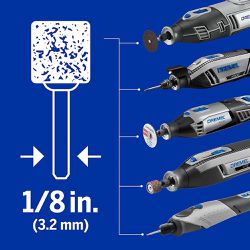 Kit De Acessórios de Micro Retífica para Vidro e Pedra 9pçs 735 - Dremel 