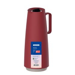 Bule Térmico Exata em Plástico Vermelho com Ampola de Vidro 1L - Tramontina 