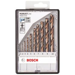 Jogo Broca para metal BoschHSS-Co Robust Line 1-10mm 10peças