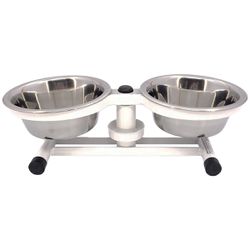 Comedouro Pet Duplo Tigela Inox 400ml - FERCAR