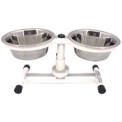 Comedouro Pet Duplo Tigela Inox 400ml - FERCAR