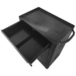 Carrinho Para Ferramentas Fechado Com 1 Gaveta Todo Preto (C07) - Fercar