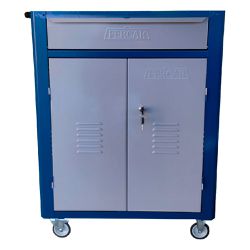 Carrinho Para Ferramentas Fechado Com 1 Gaveta Azul (C07) - Fercar
