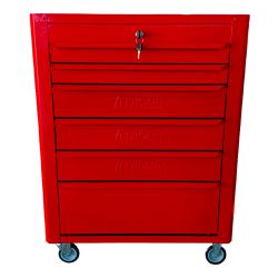 Carrinho Para Ferramentas Fechado Com 6 Gavetas Todo Vermelho (C08) - Fercar