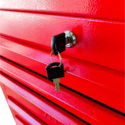 Carrinho Para Ferramentas Fechado Com 6 Gavetas Todo Vermelho (C08) - Fercar