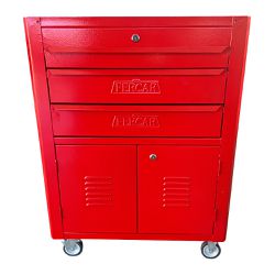 Carrinho Para Ferramentas Fechado Com 3 Gavetas Todo Vermelho (C06) - Fercar
