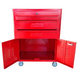 Carrinho Para Ferramentas Fechado Com 3 Gavetas Todo Vermelho (C06) - Fercar