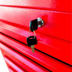 Carrinho Para Ferramentas Fechado Com 3 Gavetas Todo Vermelho (C06) - Fercar