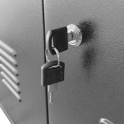 Carrinho Para Ferramentas Fechado Com 3 Gavetas Todo Preto (C06) - Fercar