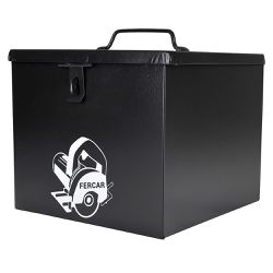 Caixa Baú de Metal Para Serra Mármore e Ferramentas Preta (12) - Fercar