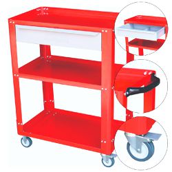 Carrinho Para Ferramentas Desmontável Com 1 Gaveta Vermelho (CD02) - Fercar