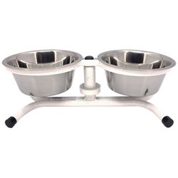 Comedouro Pet Duplo Tigela Inox 900ml - FERCAR