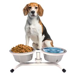 Comedouro Pet Duplo Tigela Inox 900ml - FERCAR