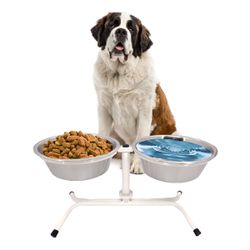 Comedouro Pet Duplo Tigela Inox 2.300ml - FERCAR