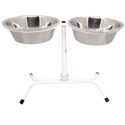 Comedouro Pet Duplo Tigela Inox 2.300ml - FERCAR