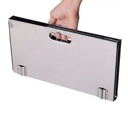 Churrasqueira Dobrável Portátil em Inox - FERCAR