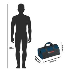 Bolsa Para Ferramentas 3 Compartimentos, até 15Kg 300x480x280mm - Bosch
