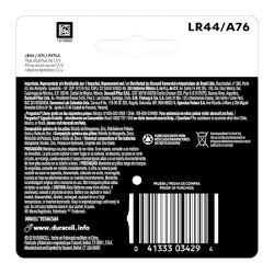 Pilha Alcalina Moeda C/4 (LR44/A76/PX76A) - Duracell 