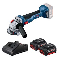 Esmerilhadeira Angular 18V Sem Fio Com Carregador e 2 Baterias (GWS 18V-10) - Bosch 