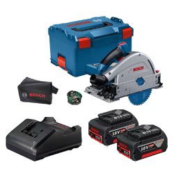 Serra Circular de Imersão 18V Sem Fio Com Carregador e 2 Baterias (GKT 18V-52 GC) - Bosch