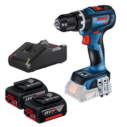 Parafusadeira / Furadeira de Impacto GSB 18V-90C Com 02 Baterias e Carregador - Bosch