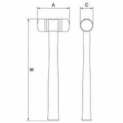 Martelo de Borda em Abs 60mm (40670/061) - Tramontina