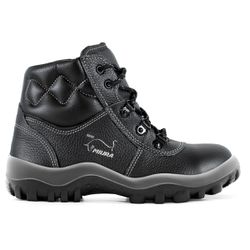 Botina Gran Luxo Preta Com Biqueira Plástica (4855GL) - Safetline