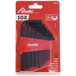 Jogo de Chave Allen Hexagonal 1/16'' a 3/8'' - 10 Peças (702612) - Onsite