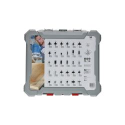 Jogo de fresas misto Bosch Standard encaixe de 1/4'' 30 peças
