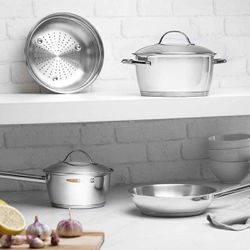 Jogo de Panelas Allegra em Aço Inox Com 4 Peças (65660/270) - Tramontina