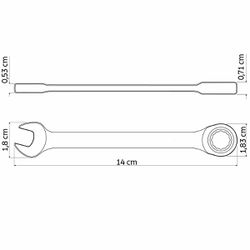 Chave Combinada Com Catraca 8mm (42248/108) - Tramontina