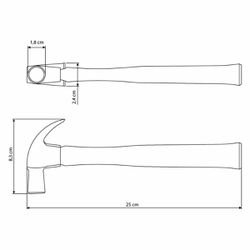 Martelo Unha Com Cabo 18mm (40370/018) - Tramontina