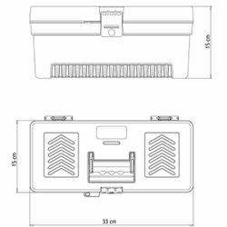 Caixa Plástica Para Ferramentas Com Bandeja Removível 13'' Rosa (43804/513) - Tramontina