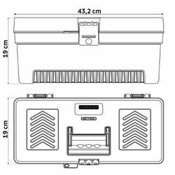 Caixa Plástica Para Ferramentas Com Bandeja Removível 17'' Rosa (43804/517) - Tramontina