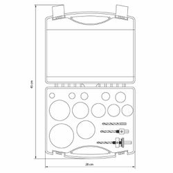 Jogo de Serras Copo Bi-Metálicas Tramontina com Dentes em Aço Rápido HSS 15 Peças